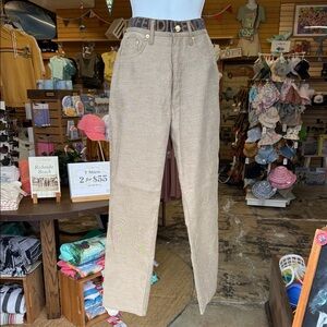 Fendi Brown Logo Waistband Jeans